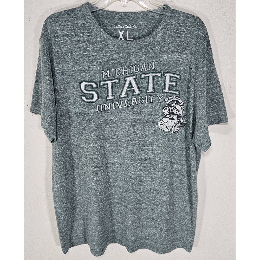 Michigan State Spartans T-Shirt Men's XL Retro Vintage Logo Triblend‎